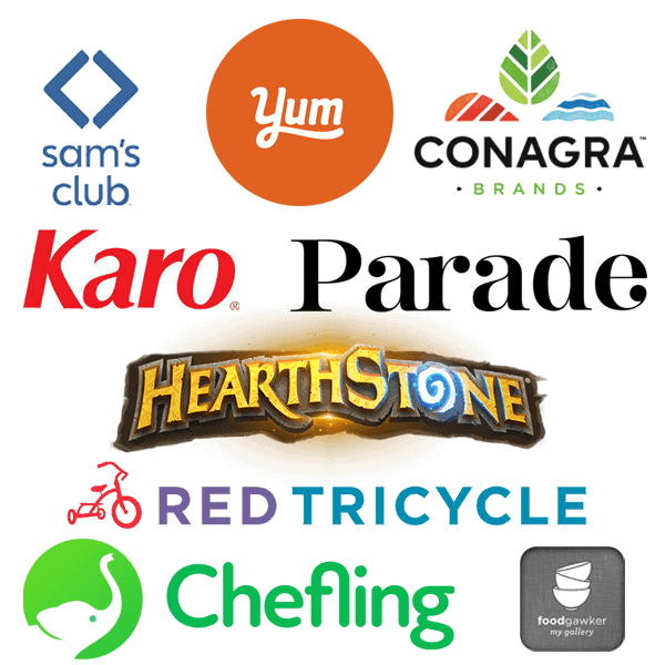 AS seen on Parade, Hearthstone, Yummly, Sam's Club, Congra, Red Tricycle, Chefling App. Foodgawker, Karo