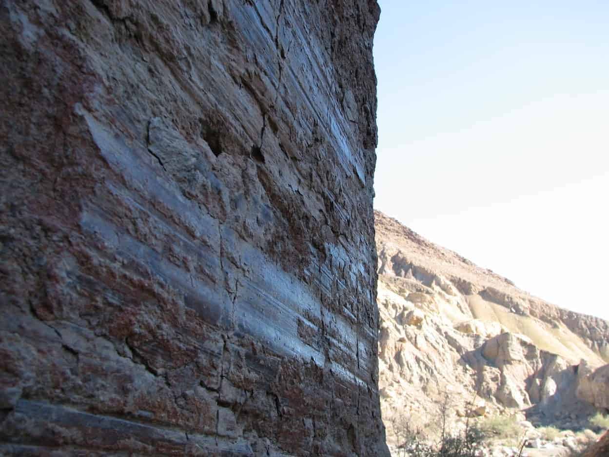Slickened Side of a rock on a fault line