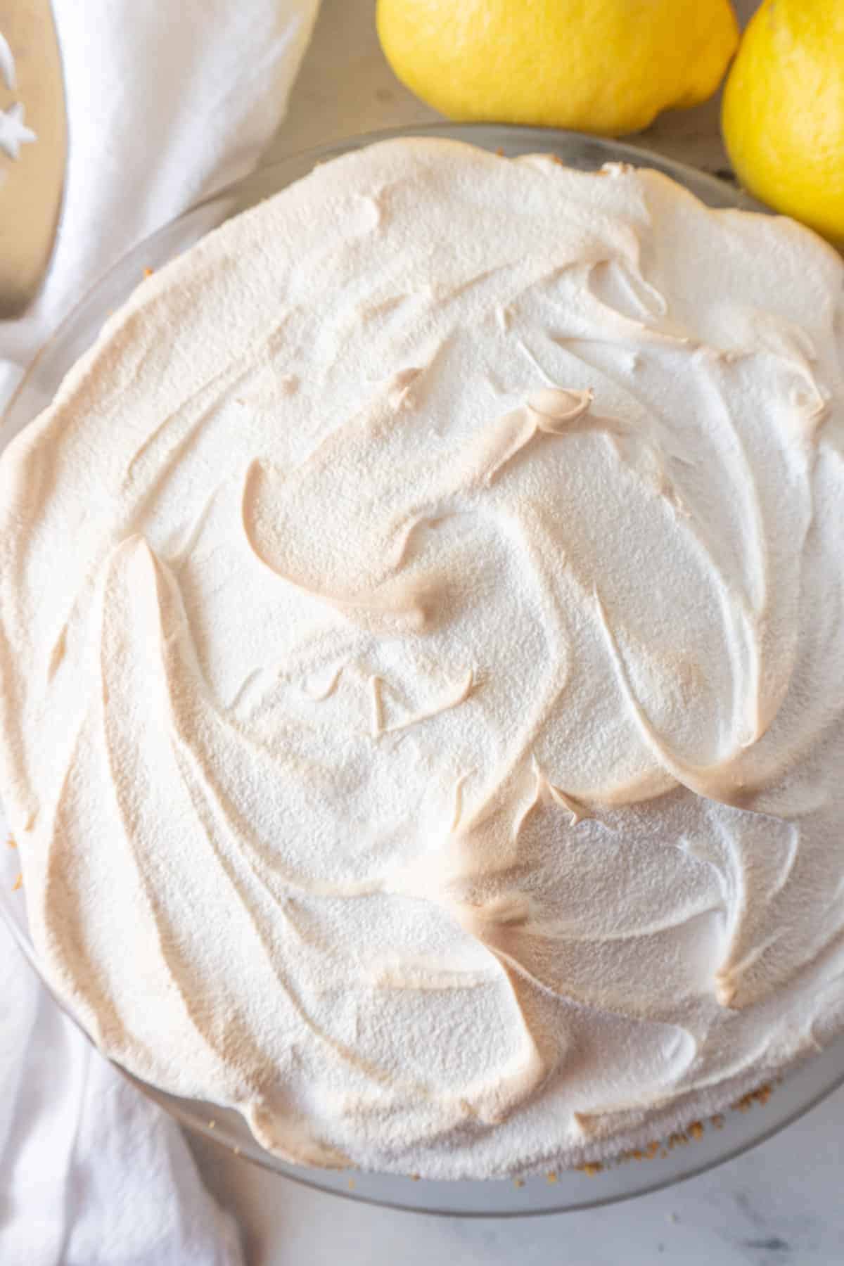 lemon meringue pie with toasted top