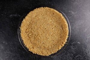 graham cracker crust after baking