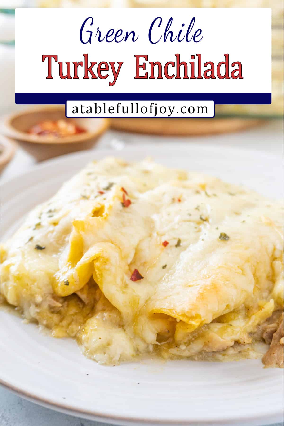 enchilada on plate pinterest pin