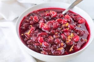 Cranberry Relish in white bowl