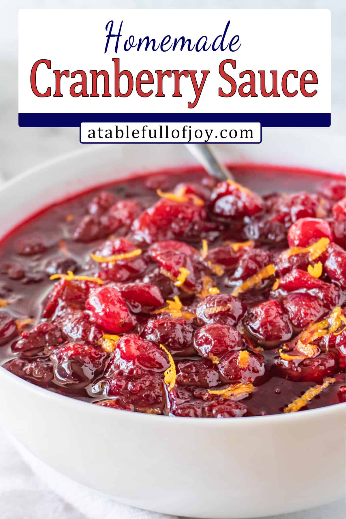 Cranberry Relish in white pinterest pin bowl