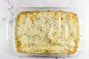 enchiladas baked in baking dish