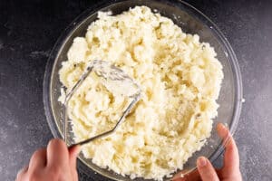 boiled potatoes mashed