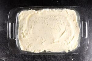 mashed potatoes in baking dish