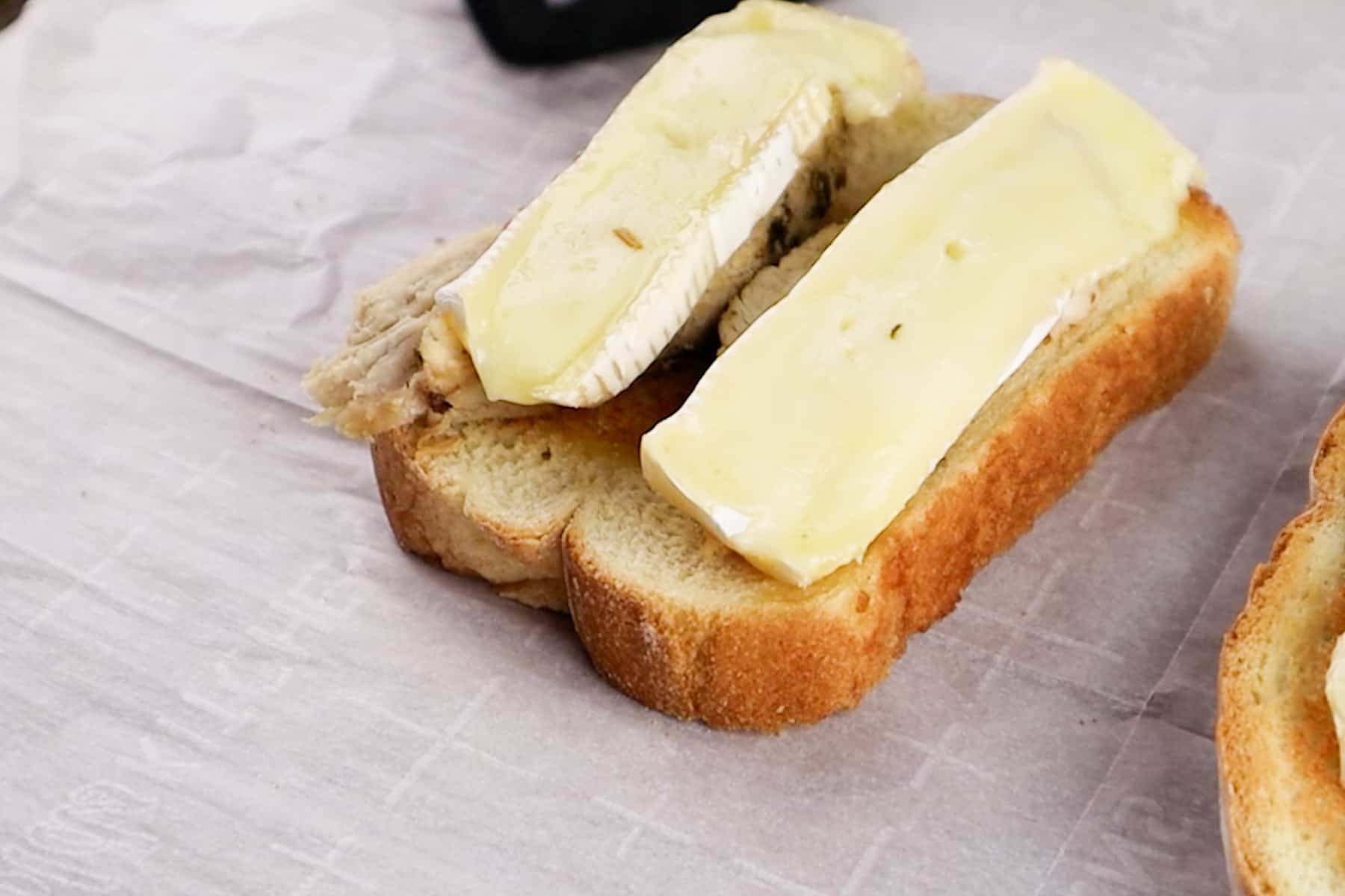 melted cheese on sandwich