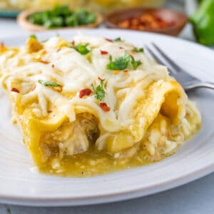 enchilada on plate featured image