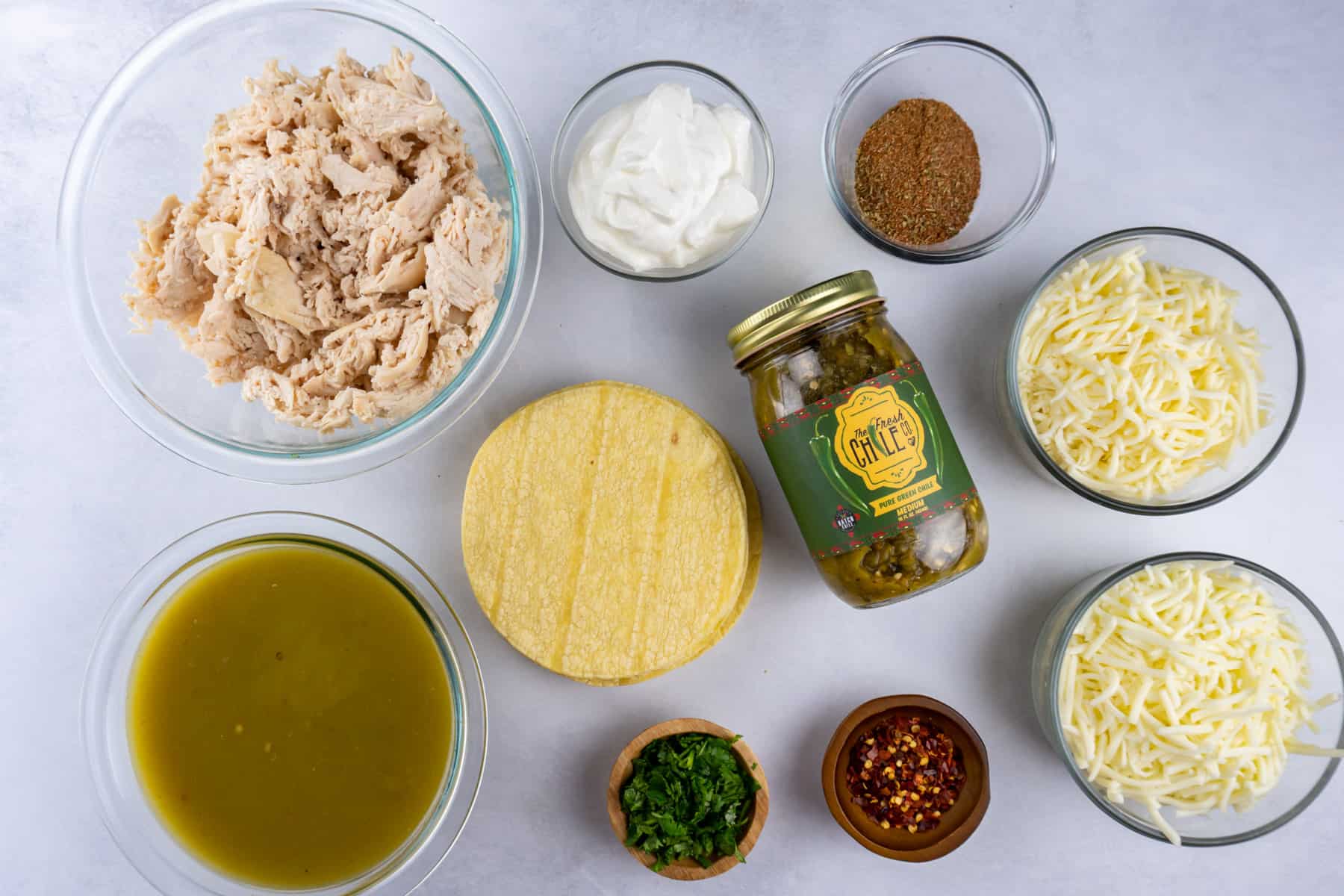 green chile chicken enchilada ingredients