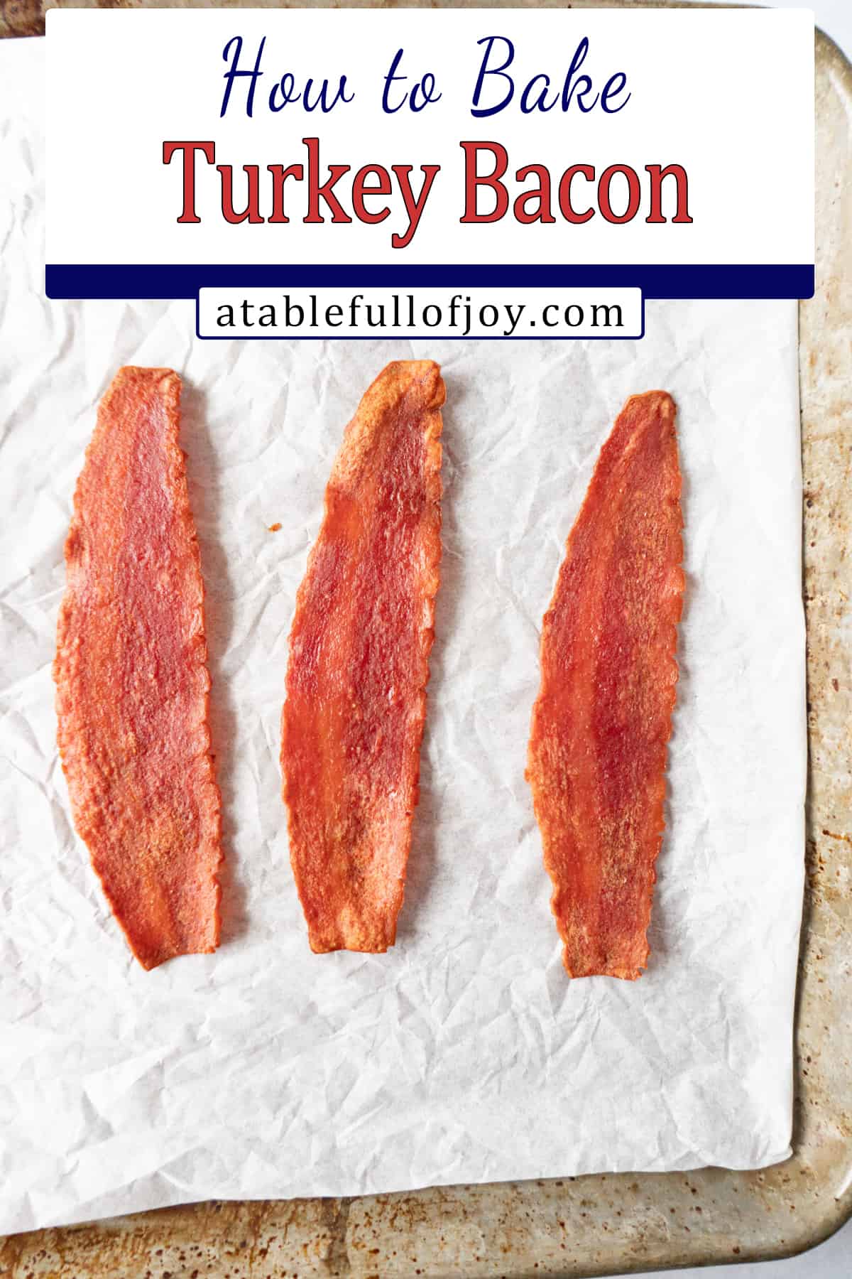 turkey bacon Pinterest image