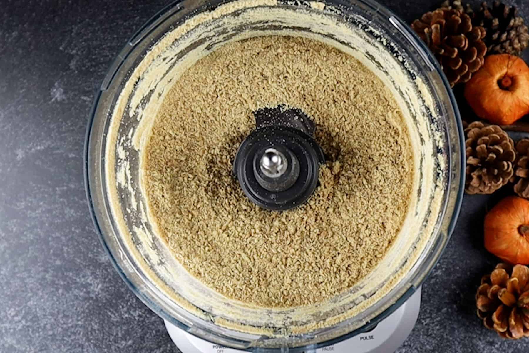 graham crackers after processing in food processor