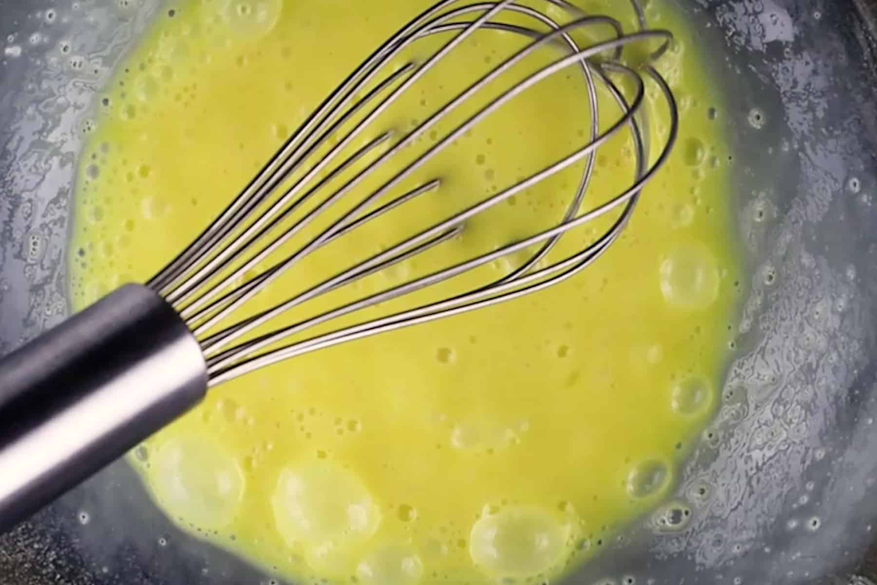 whisked eggs