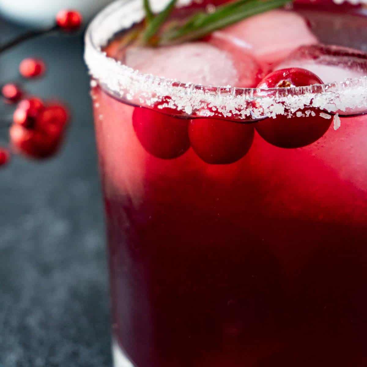 cranberry margarita featured image