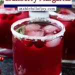 cranberry margarita Pinterest pin