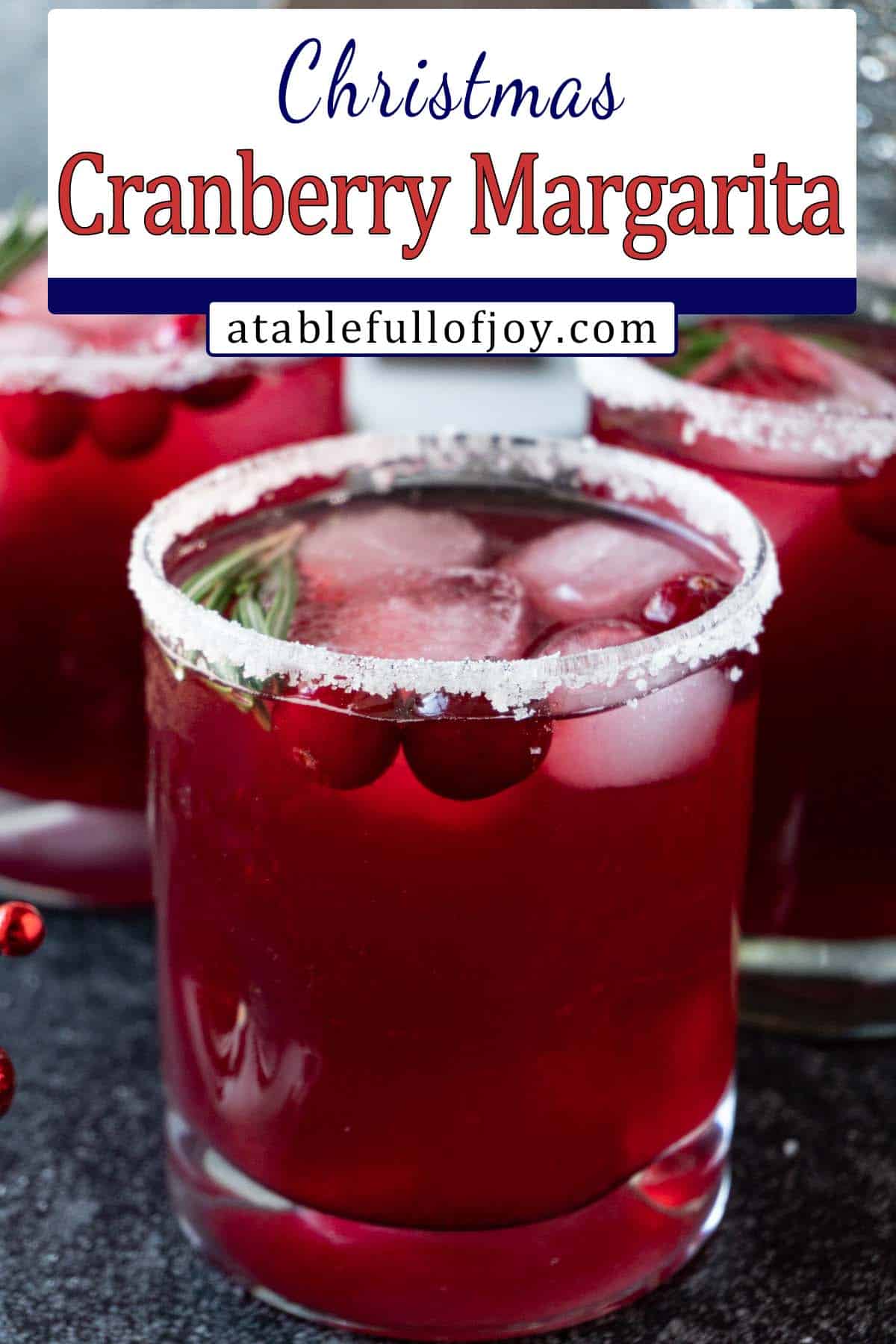 cranberry margarita Pinterest pin