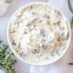 garlic herb butter close up featured image