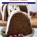Gingerbread Bundt Cake Pinterest pin