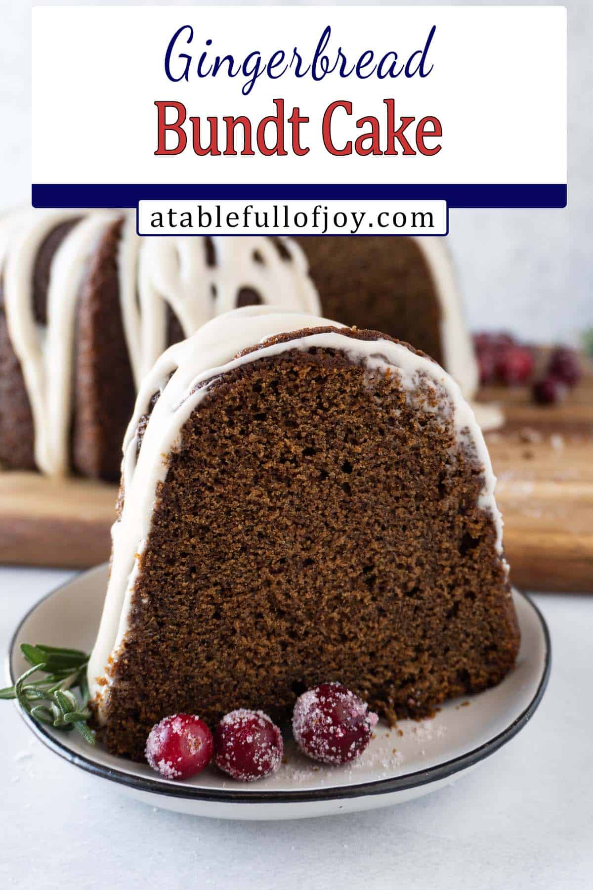 Gingerbread Bundt Cake with Ginger and Cinnamon Glaze