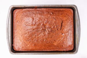 gingerbread cake after baking
