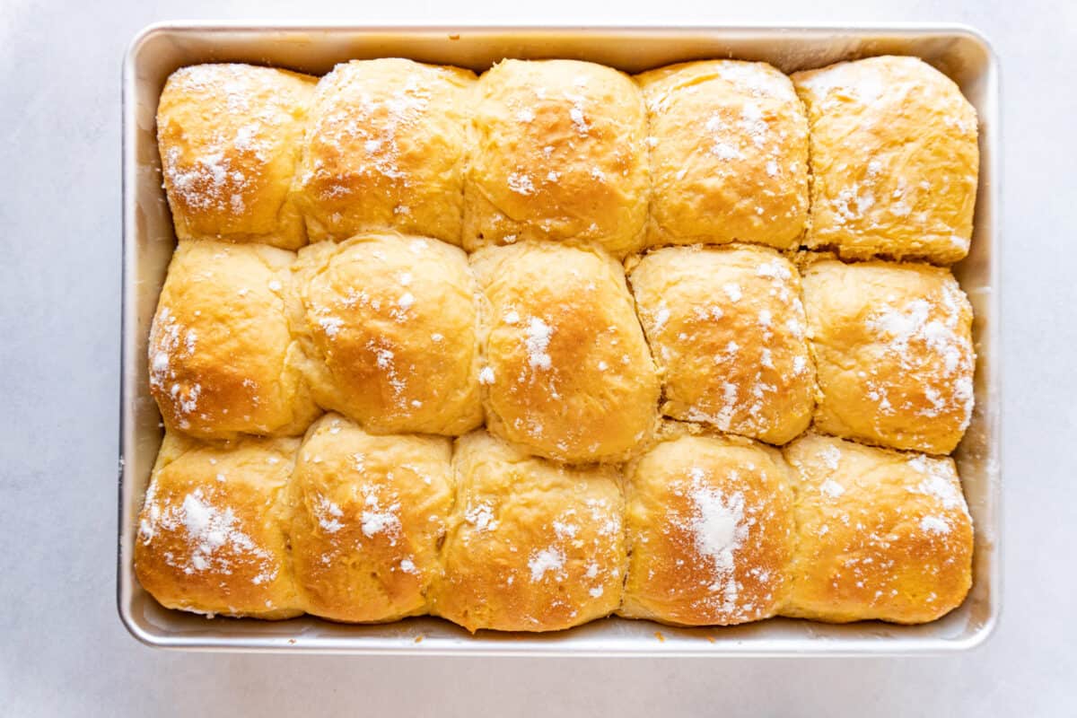 Sweet Potato Rolls after baking