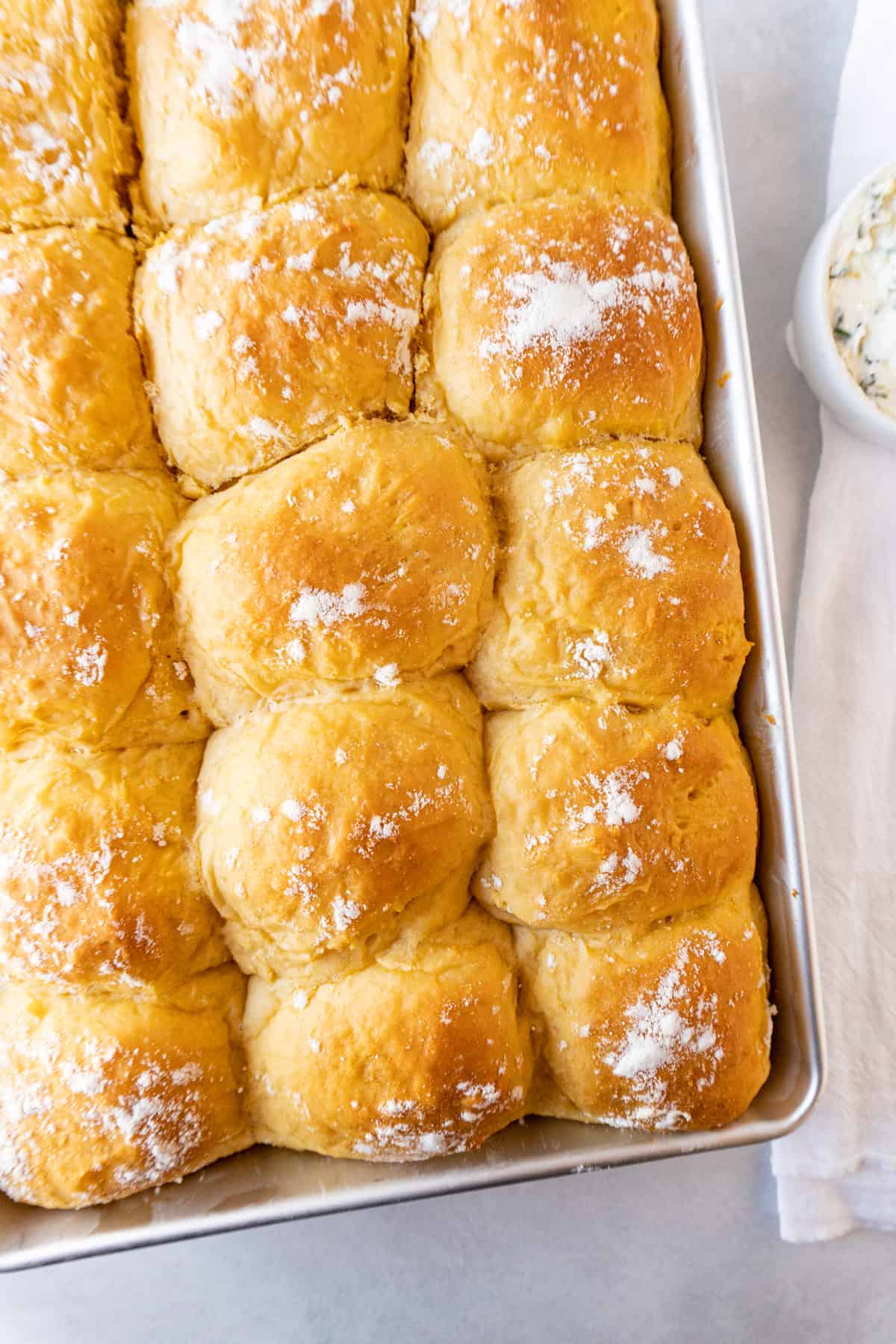 Sweet Potato Rolls in baking dish