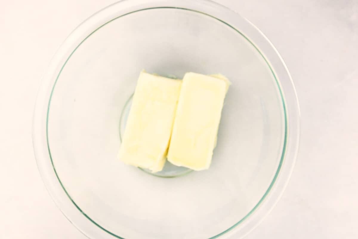 butter softened in bowl