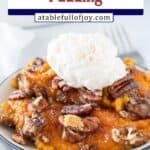 sweet potato pudding pinterest pin