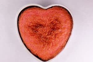 cake baked in heart pan