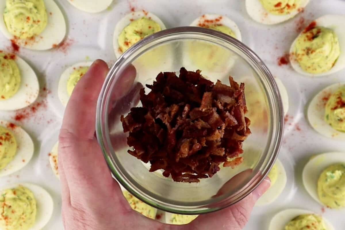 bacon pieces for deviled eggs