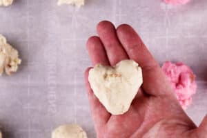 cake pop shaped into a heart