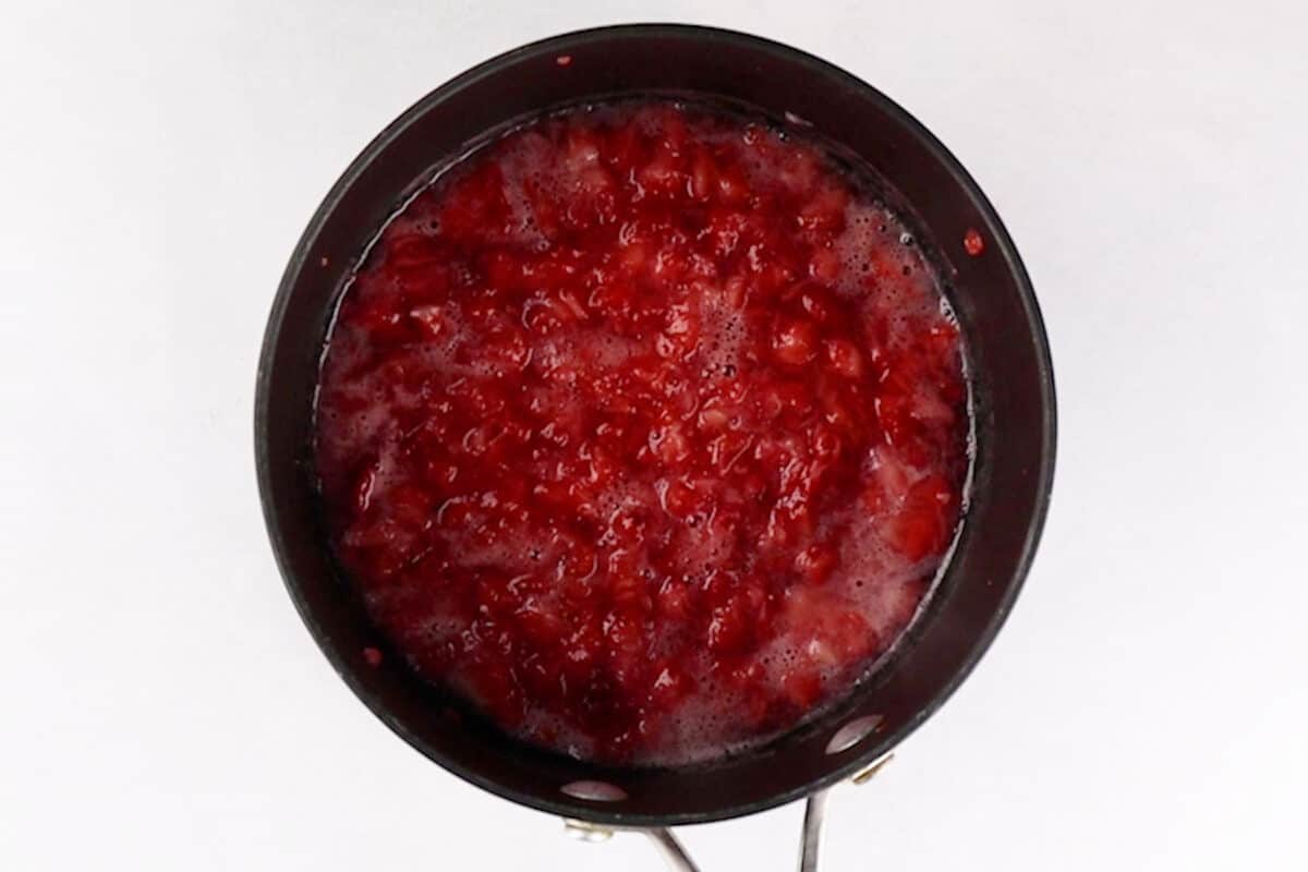 boiled and mashed strawberries