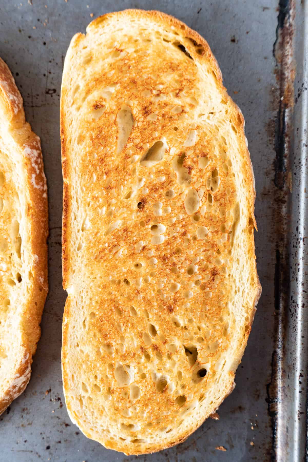 close up of toasted bread