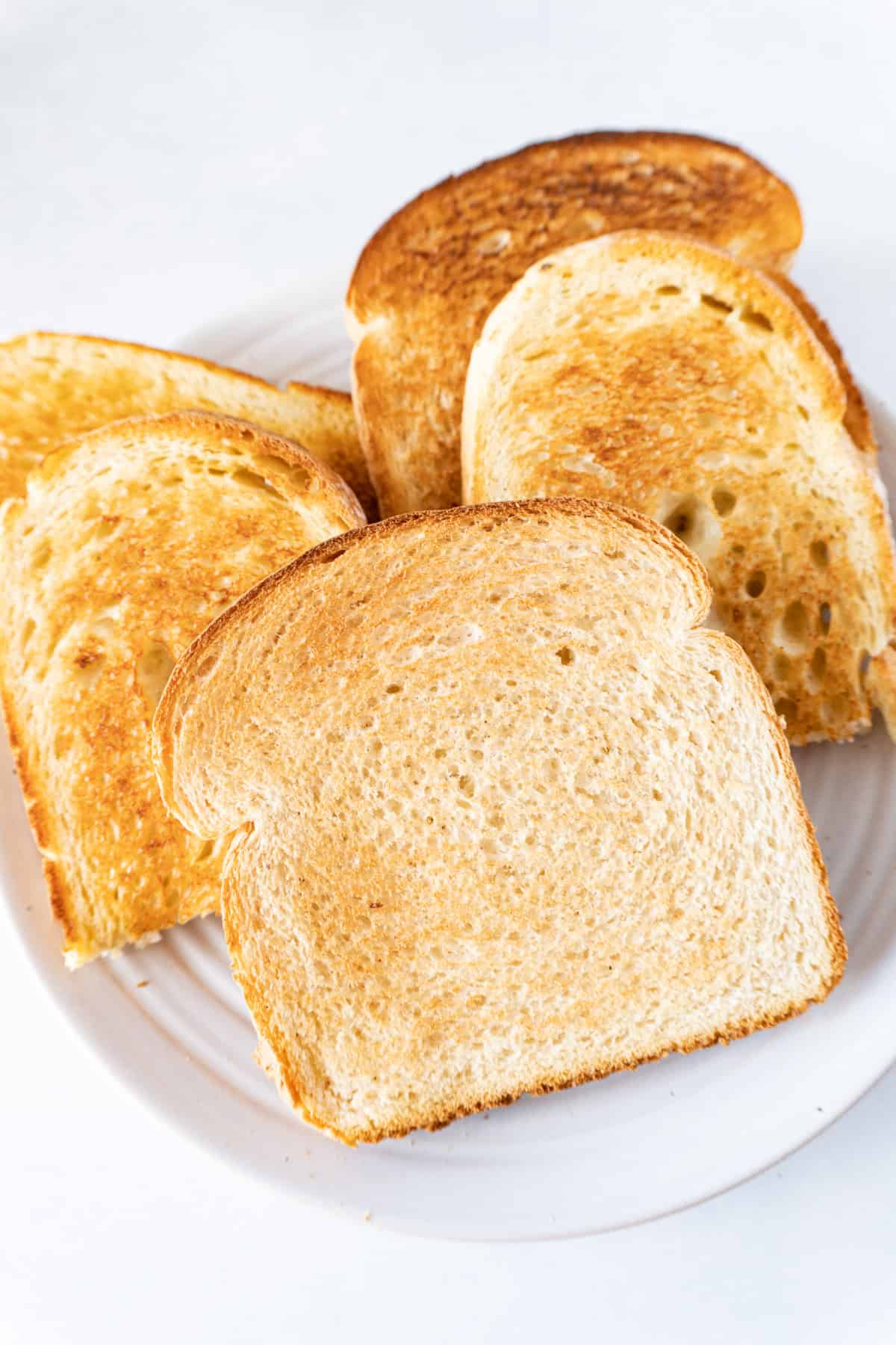 toasted bread on plate