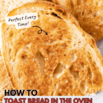 toasted slice of bread on plate pinterest pin
