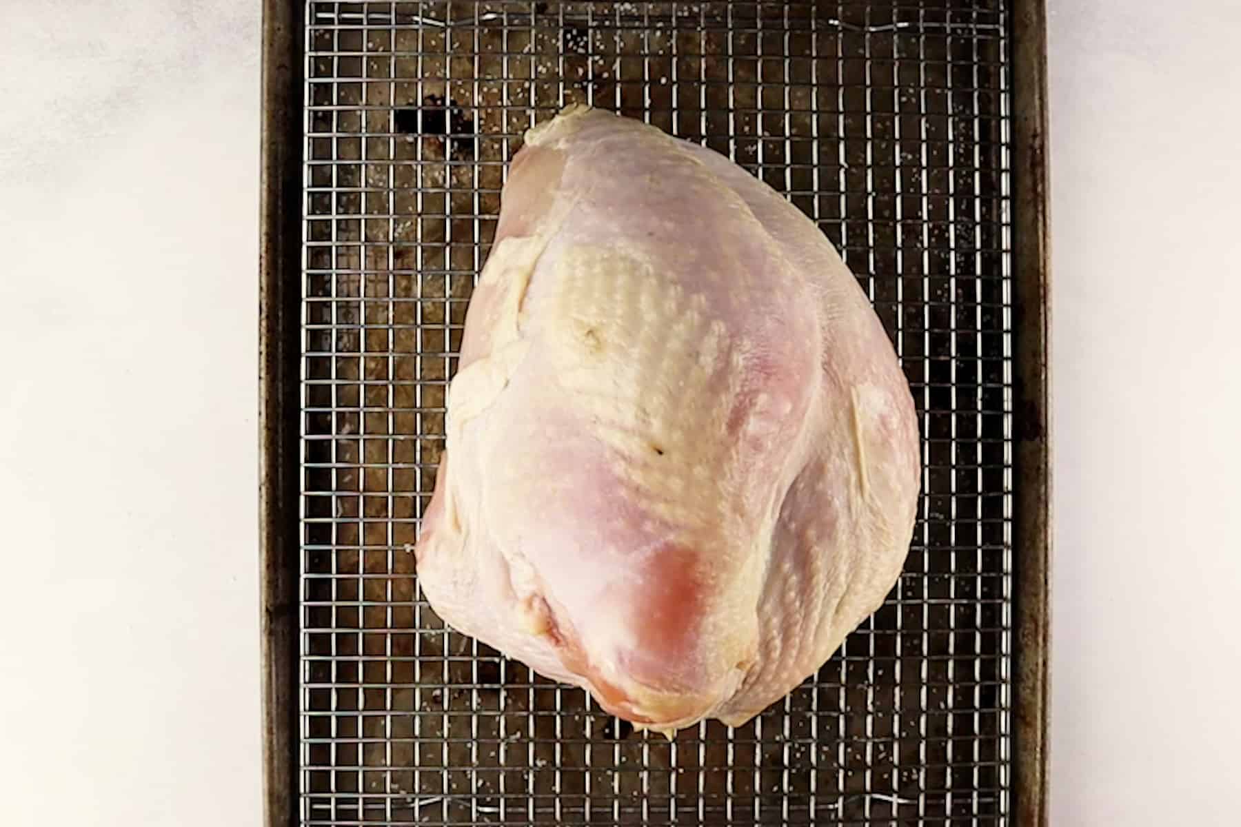 turkey breast after dry brining over night