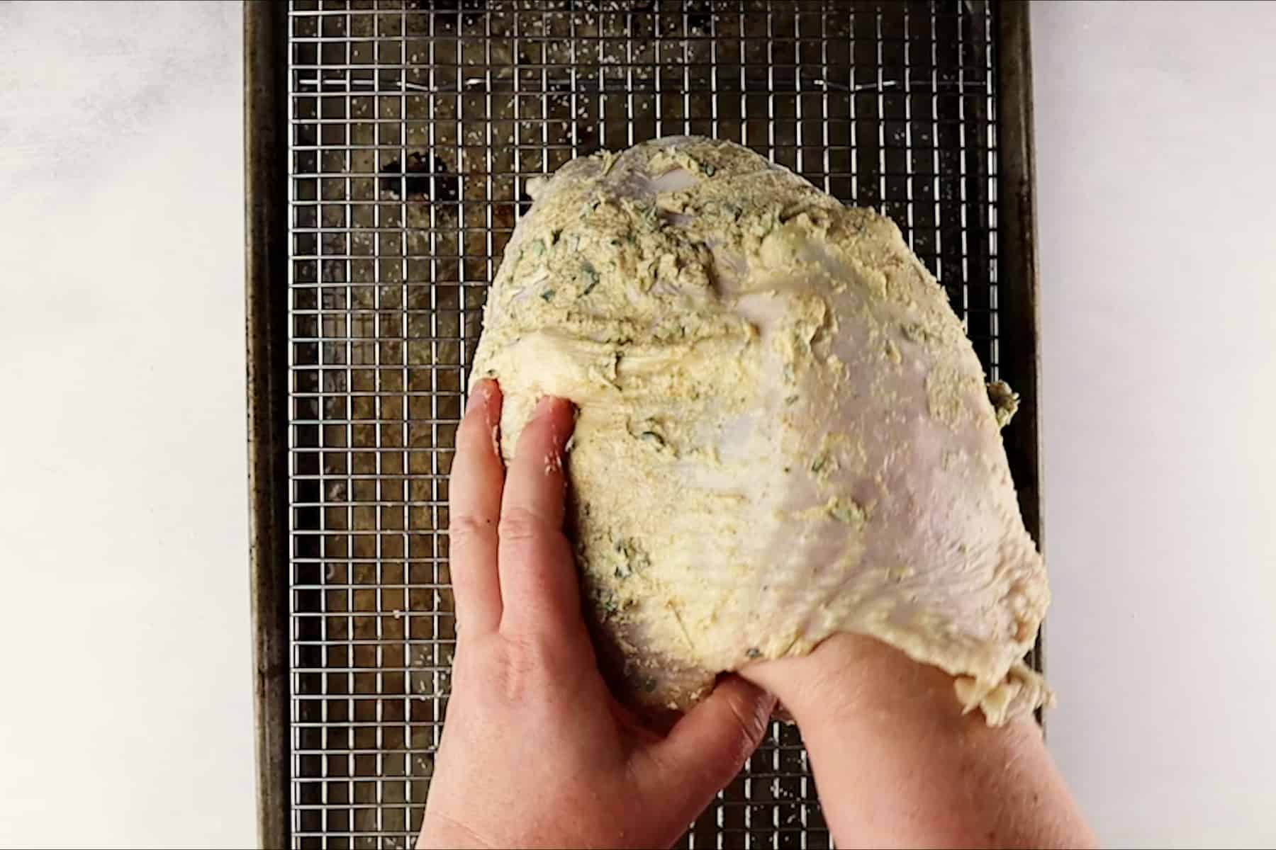 placing butter in between skin and meat