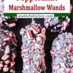 Peppermint Marshmallow Wands pinterest pin