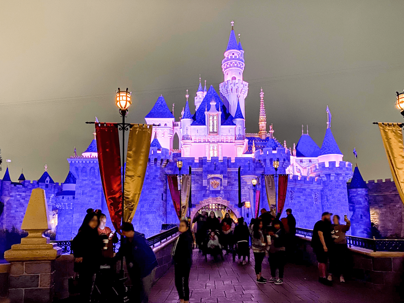 Disney castle at night