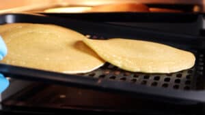 frozen pancakes after being cooked in air fryer.