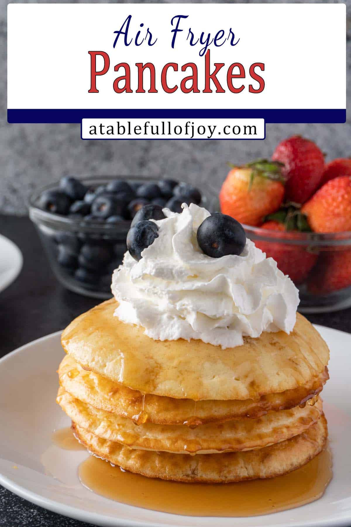 air fryer pancakes pinterest pin.