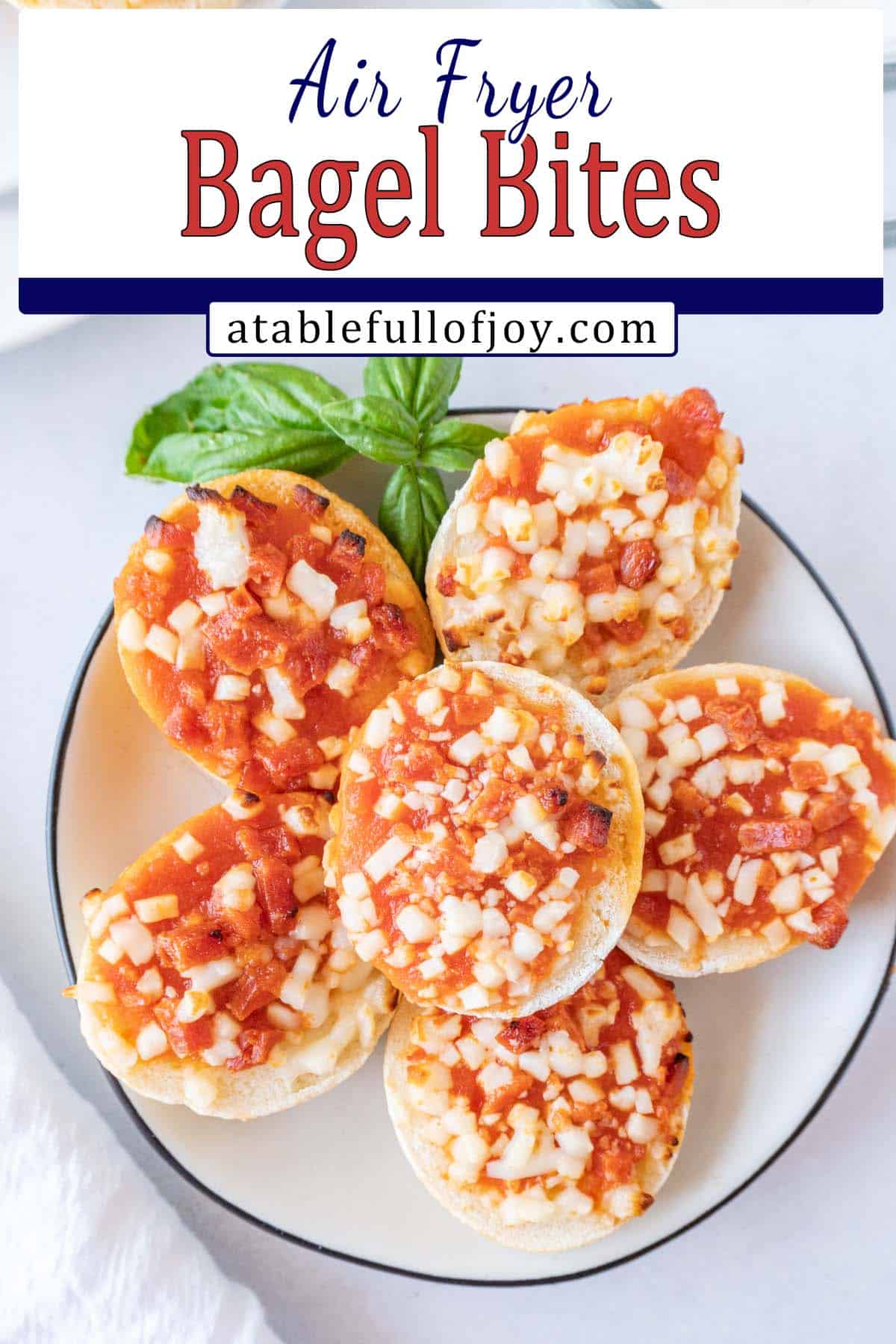 air fryer bagel bites pinterest pin.