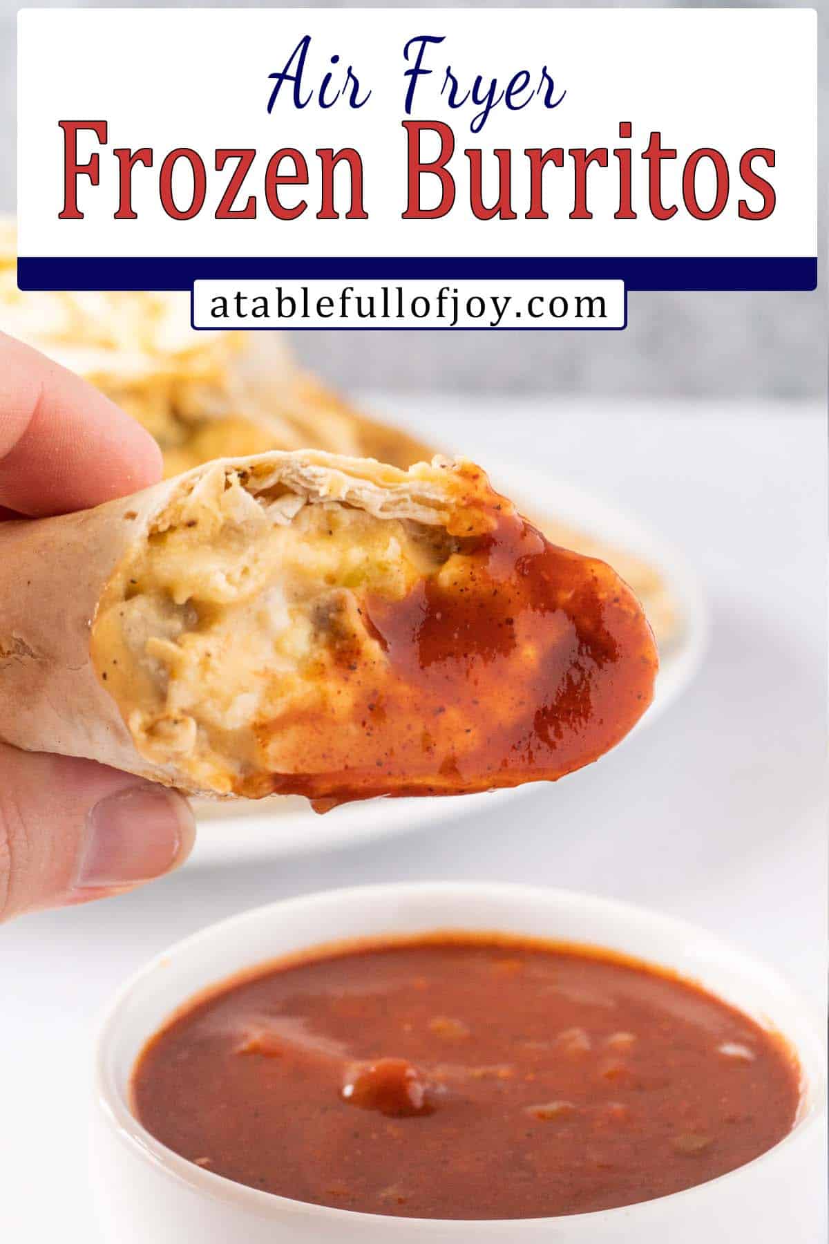 air fryer burrito pinterest pin.