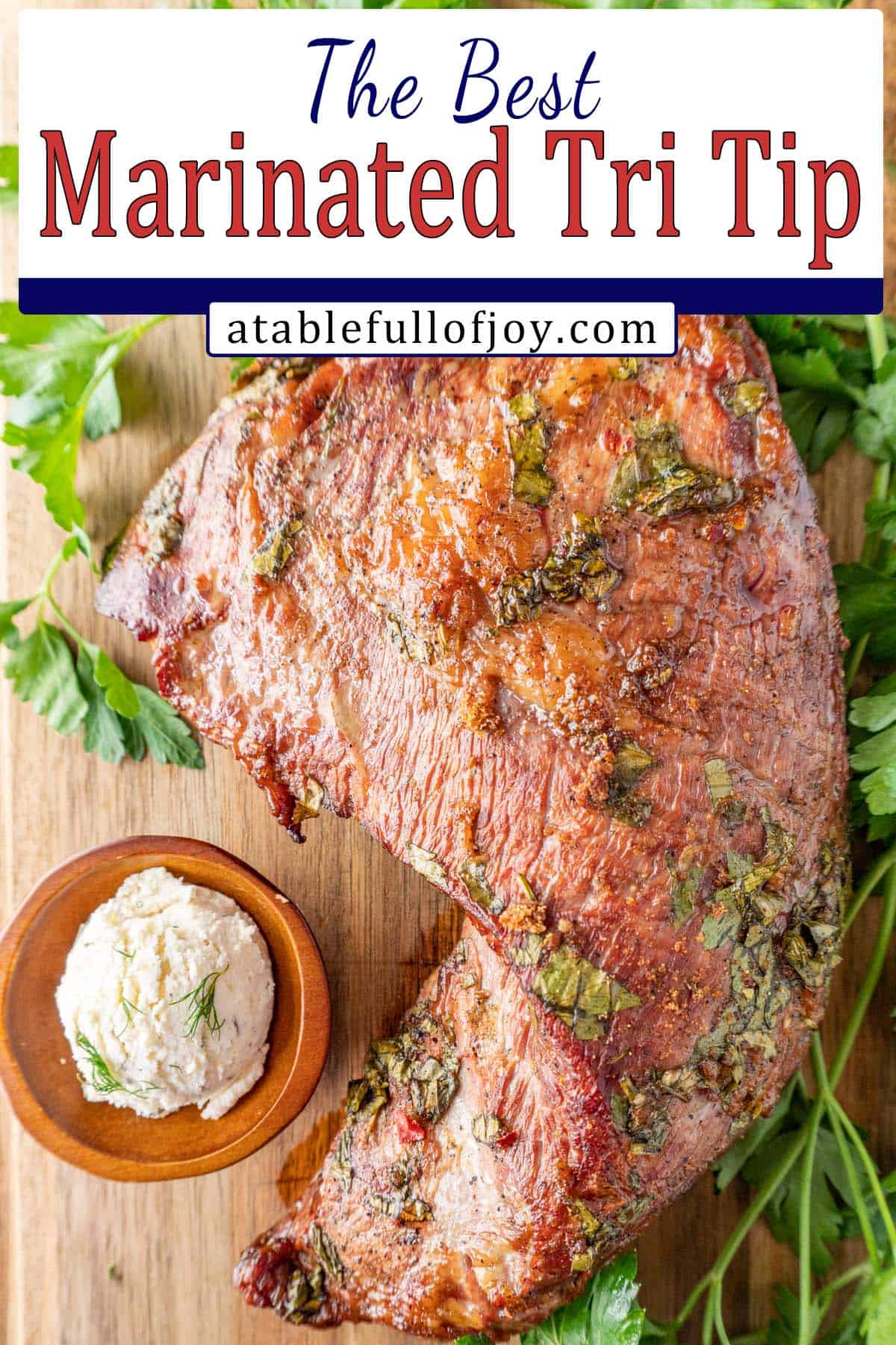 tri tip marinated pinterest pin