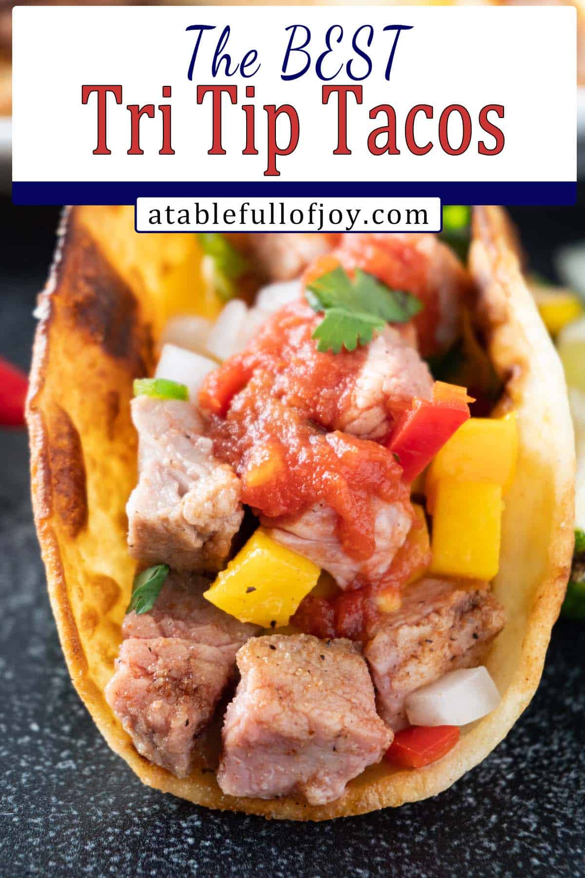 tri tip tacos pinterest pin,