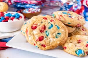 cookies on plate stacked