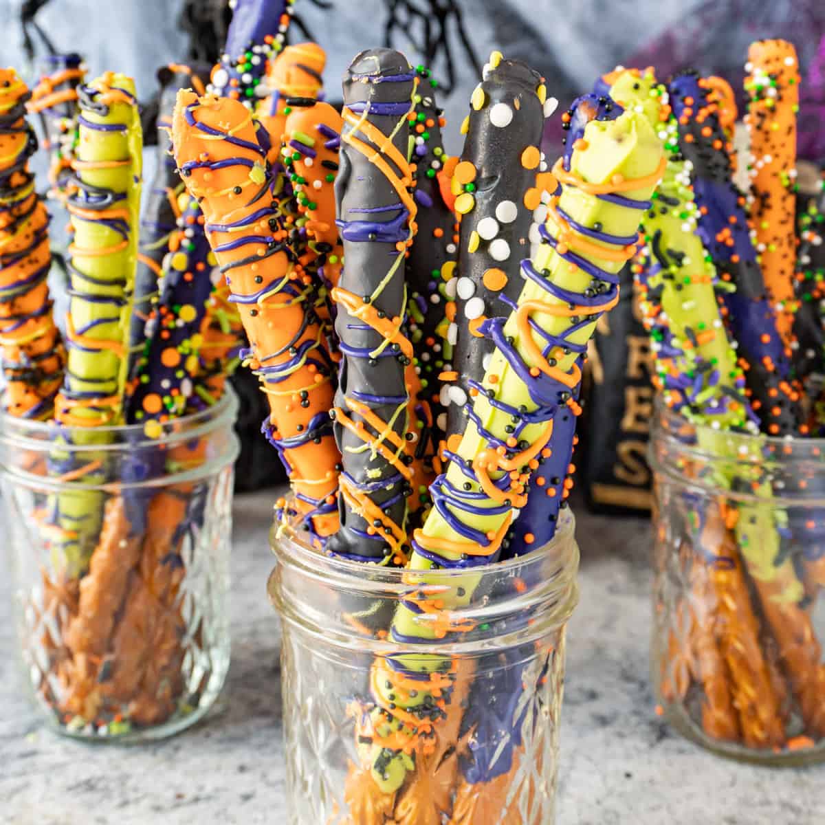 Halloween Pretzel Rods featured image