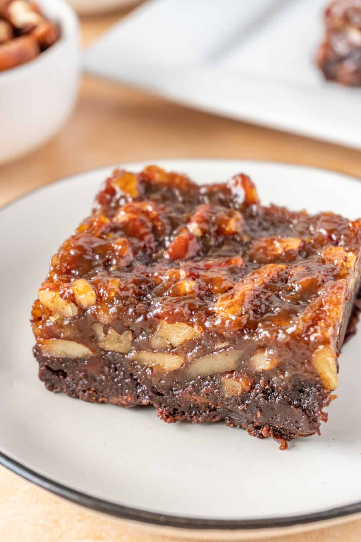 Pecan Pie Brownie on plate