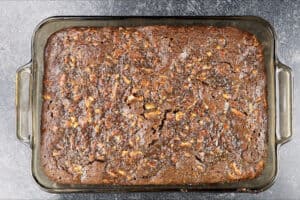 Pecan Pie Brownies after baking