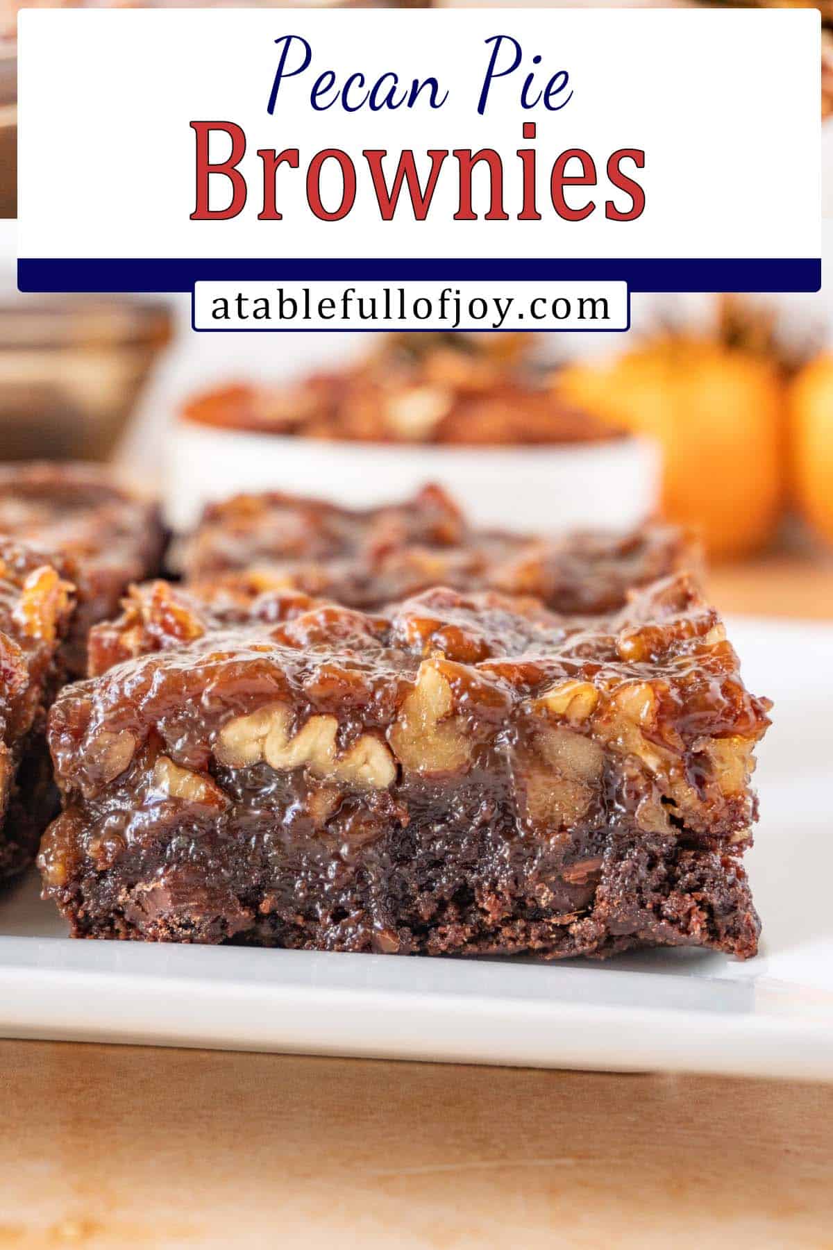 Pecan Pie Brownies pinterest pin