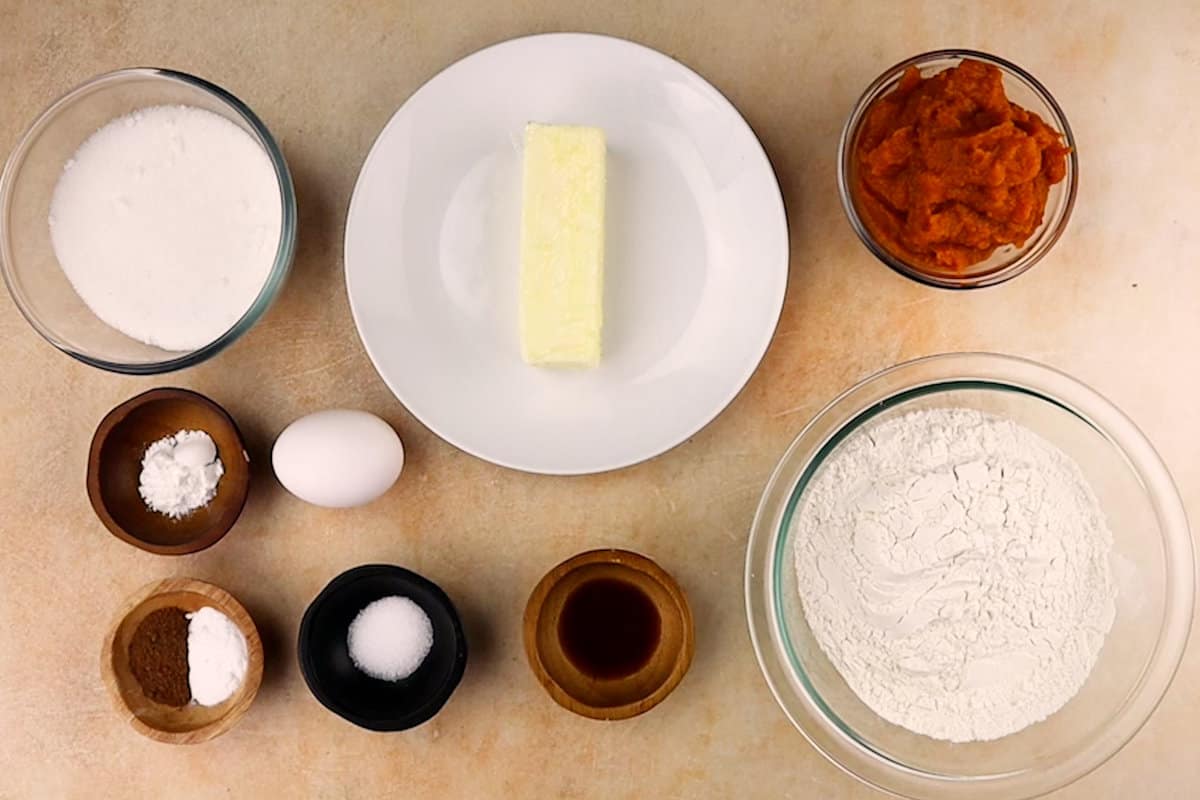 cookie and sugar rolling ingredients